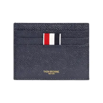 THOM BROWNE· Pebble Texture Calfskin Wallet, Card Holder Men's Marine Blue
