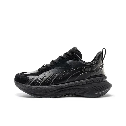 ONEMIX Cushioning Anti Slip And Wear Resistant Low Top Carbon Plate Casual Running Shoes Unisex Kedi Black