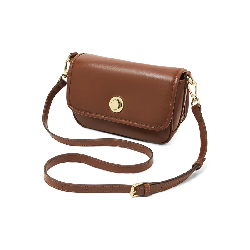 Old Man's Head Cow Leather Crossbody Bag, Shoulder Bag Women's Multicolor-5