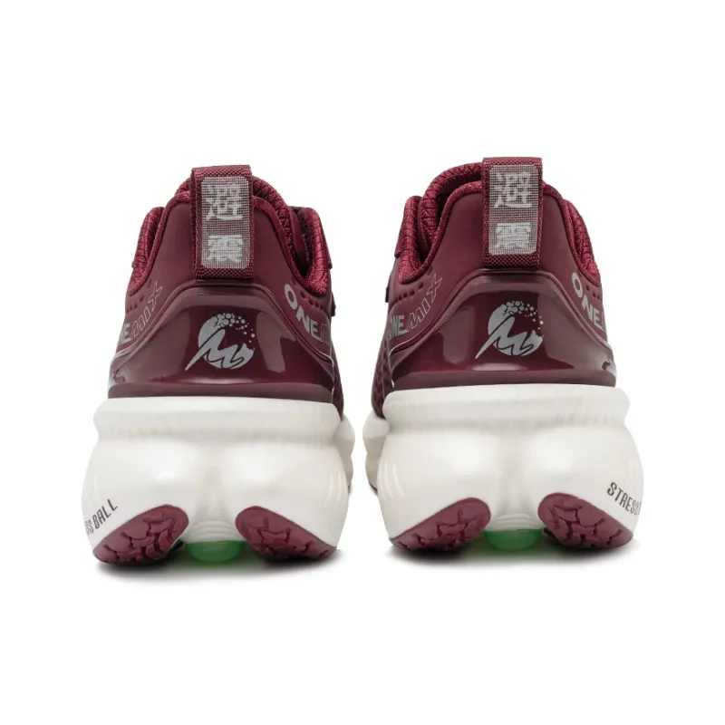 ONEMIX Cushioned Slip Resistant Breathable Low Top Running Shoes Unisex Burgundy-3