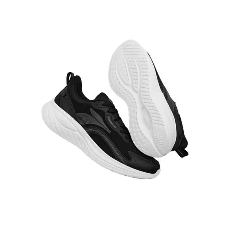 361° Softwalk 3.0 Anti Slip Wear Resistant Low Top Running Shoes Men's Black White-1