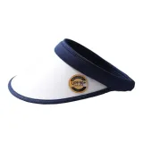 White+Dark Blue Brim (Brim 12cm)