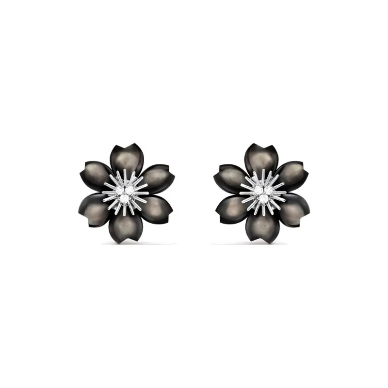 Van Cleef & Arpels Rhodium-Plated Earrings Women's Black-0
