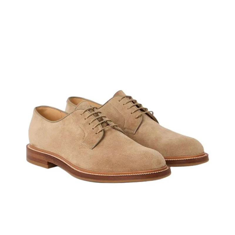 Brunello Cucinelli Suede Derbu Shoes-1