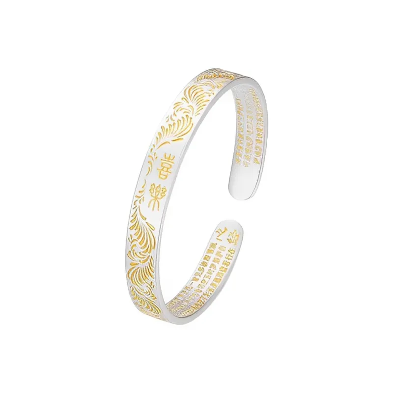 CHIC ZONE 999 Fine Silver Sterling Silver Bracelets Women's-7