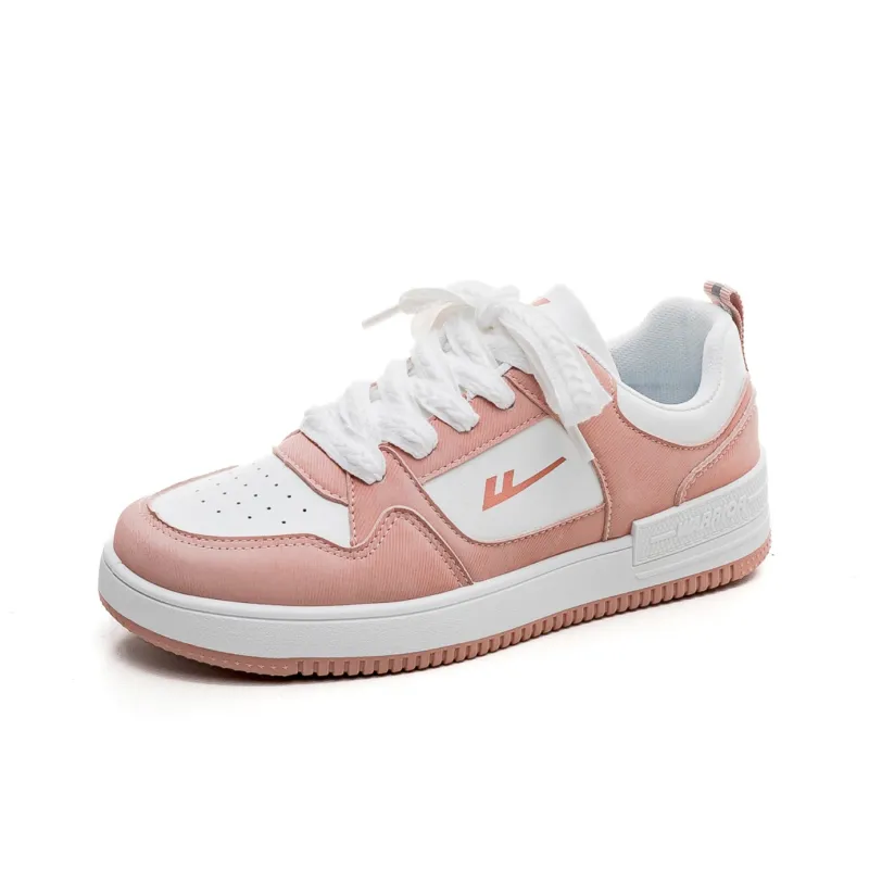 Warrior Durable Lightweight And Breathable Low-Top Skateboard Shoes Women's Rust Red And White-1
