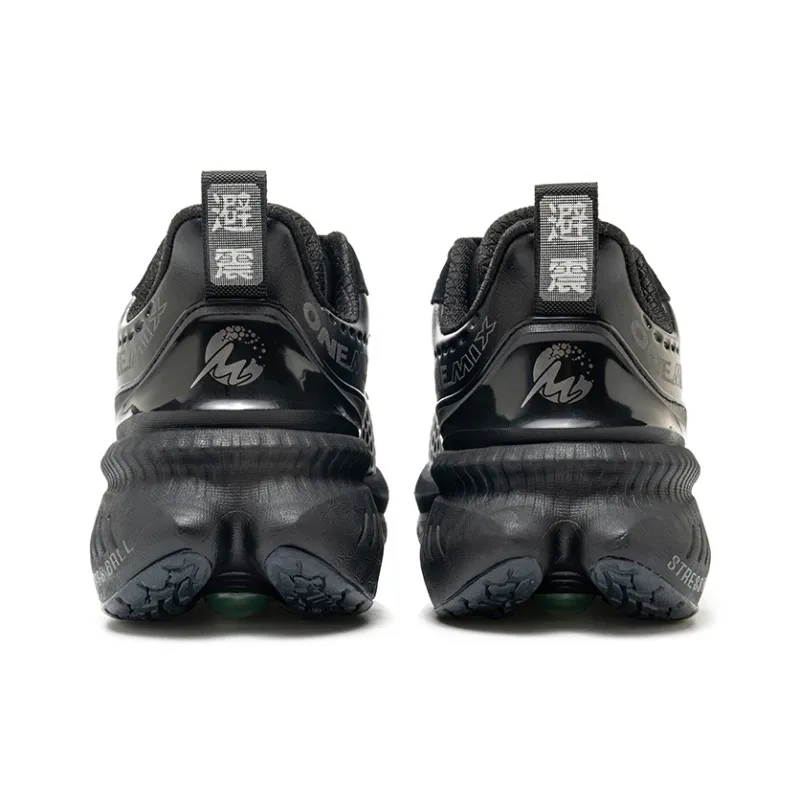 ONEMIX Cushioning Anti Slip And Wear Resistant Low Top Casual Running Shoes Unisex Mercedes Benz Black-3