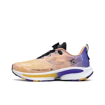 XTEP Anti Slip And Wear Resistant Breathable Low Top Running Shoes Women's Yellow Purple
