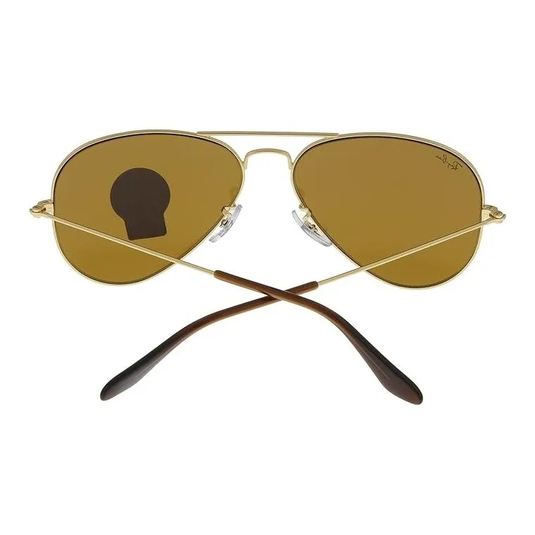 RayBan Metal Aviator Sunglasses Unisex Gold-4