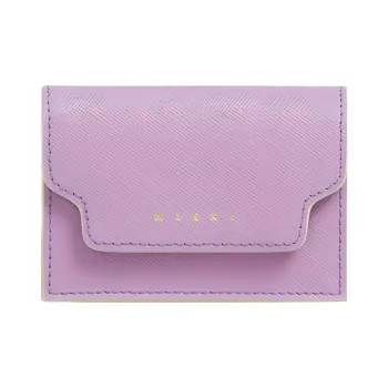 MARNI Calfskin Wallet Women's Light Purple