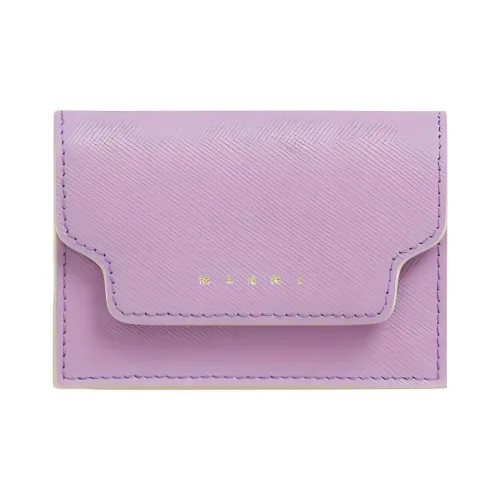 MARNI Calfskin Wallet Women's Light Purple