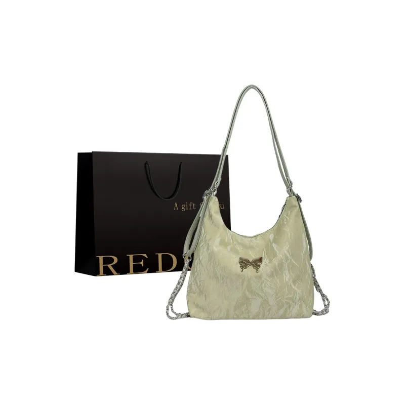 REDOO Mercerized Velour Backpack Crossbody Bag Shoulder Bag Women's Silver/Ecru/Pink/Green/Black-12