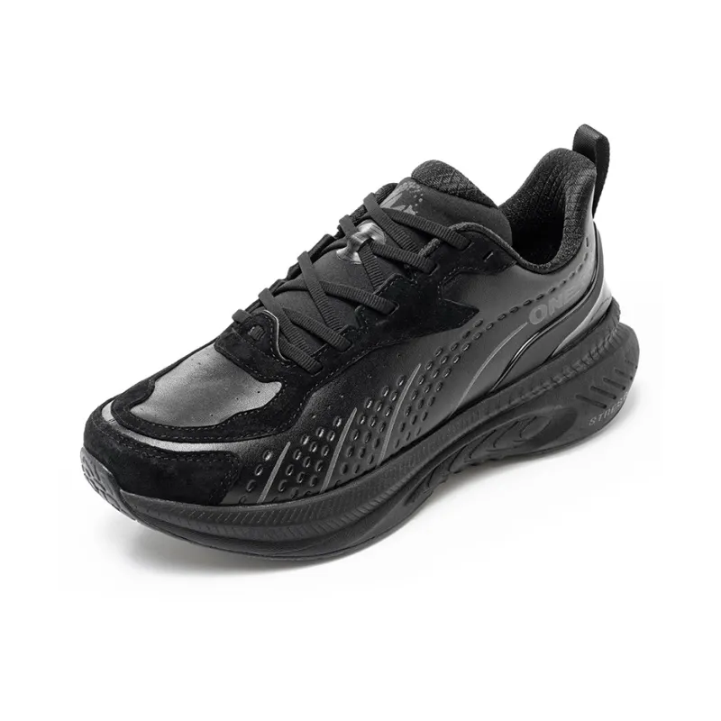 ONEMIX Cushioning Anti Slip And Wear Resistant Low Top Carbon Plate Casual Running Shoes Unisex Kedi Black-1