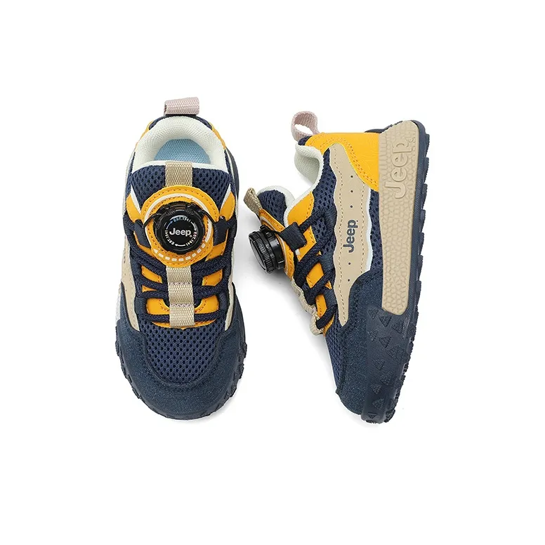 Jeep Abrasion-Resistant Slip-Resistant Cushioning Kids Lifestyle Shoes Dark Blue Orange Kids'-7
