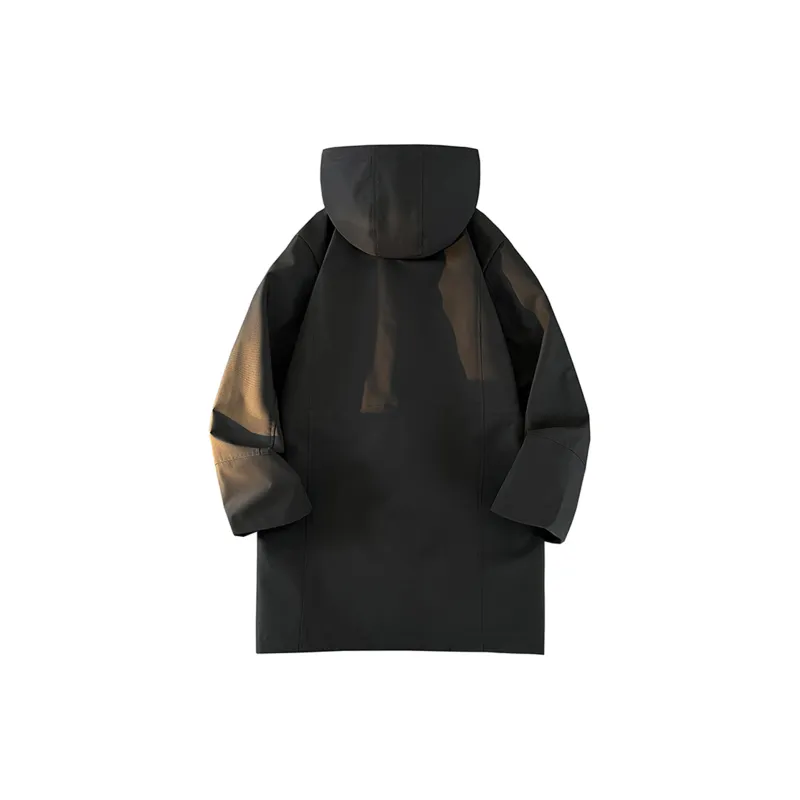 BOBBY ABLEY Trench Coat Unisex Black-2