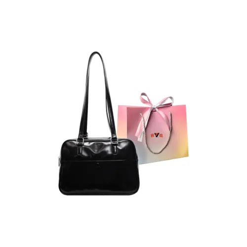 Yalu PU Shoulder Bag Portable Backpack Regular Women's Black Ecru/Pink/Burgundy