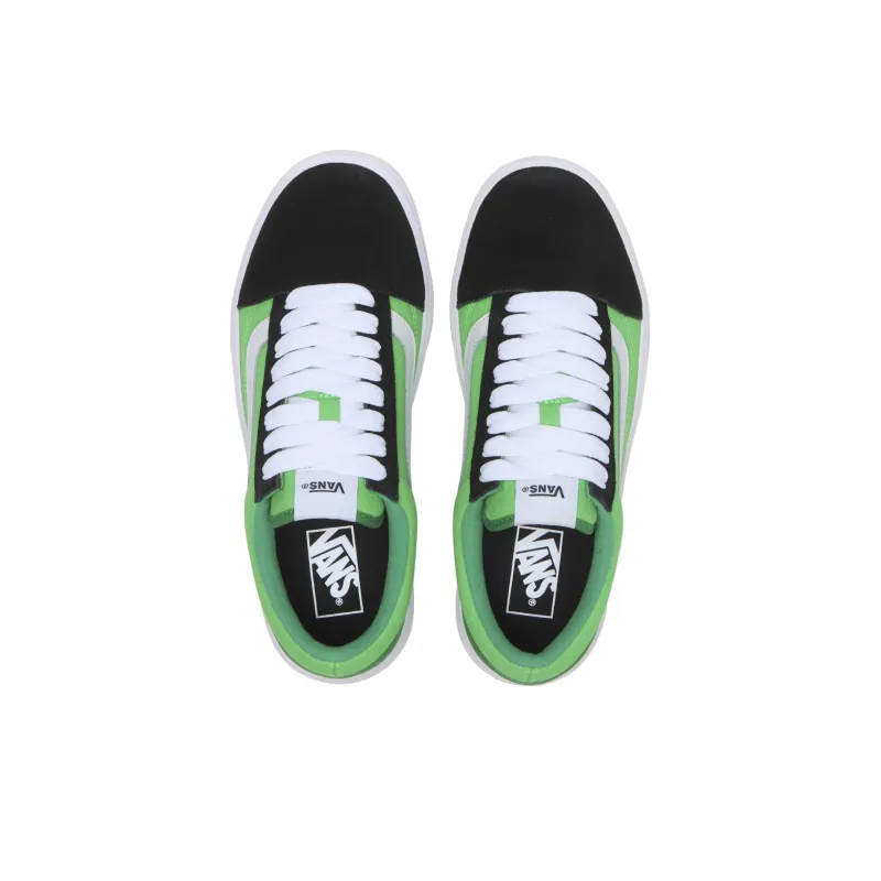 MIN NANO x Vans New Jazz Anti Slip Wear Resistant Low Top Skateboard Shoes Unisex Green Black-3