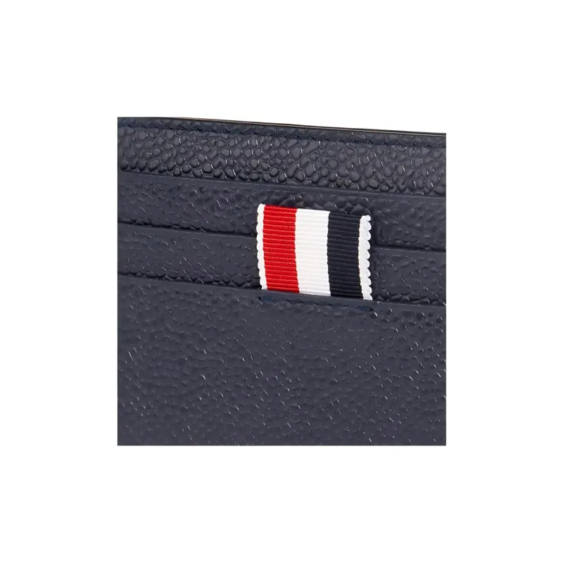 THOM BROWNE· Pebble Texture Calfskin Wallet, Card Holder Men's Marine Blue-4