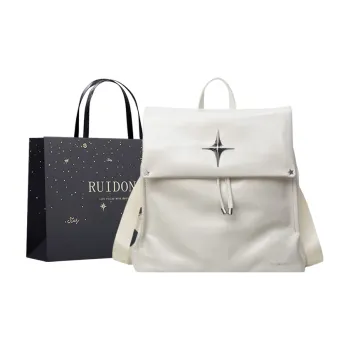 Smart PU Backpack Women's Ecru/Silver/Black