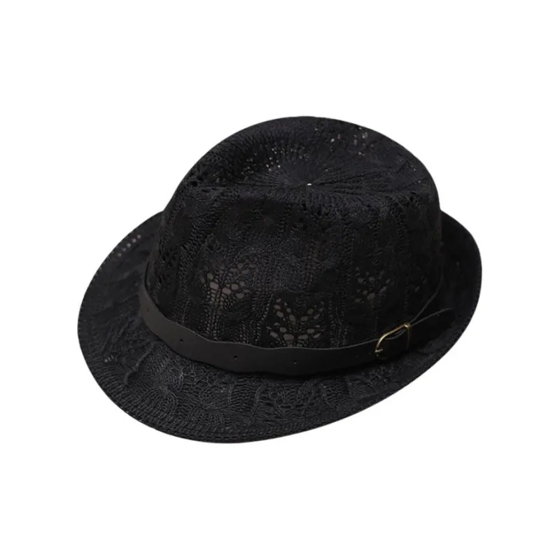 Ai Jiawei Straw Woven Top Hats Unisex-4