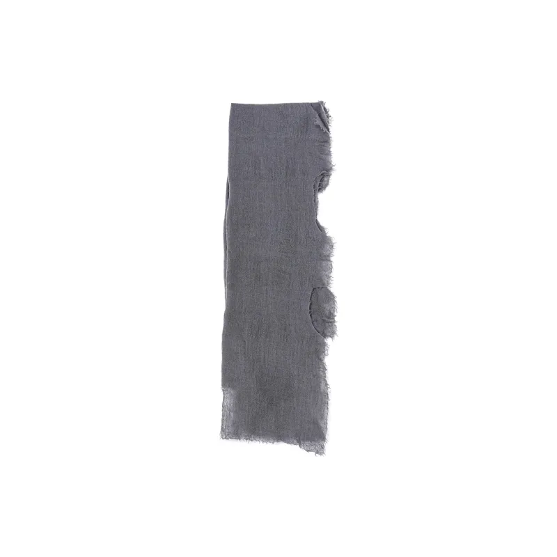 Yohji Yamamoto Wool, Gauze Shawls Unisex Gray-2