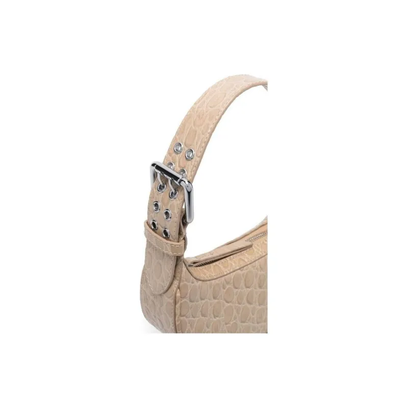 By Far Crocodile-Embossed Shoulder Bag-3