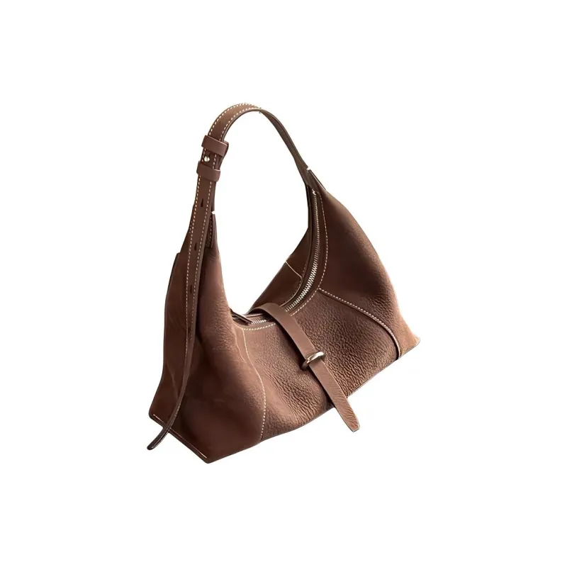 BEMIX PETS Suede Shoulder Bag Medium Size Women's Truffle-1