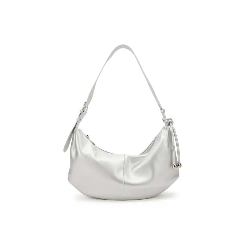 Hotwind Polyurethane Handbag Medium Size Women's Silver/Black-0