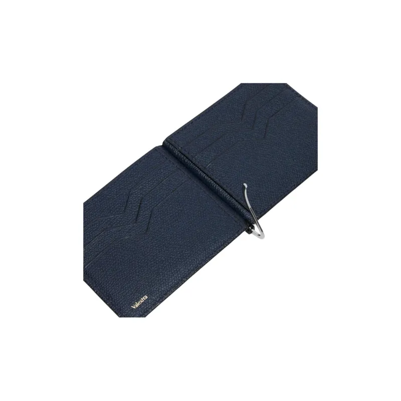 Valextra Calfskin Card Holder Men's Dark Blue-2