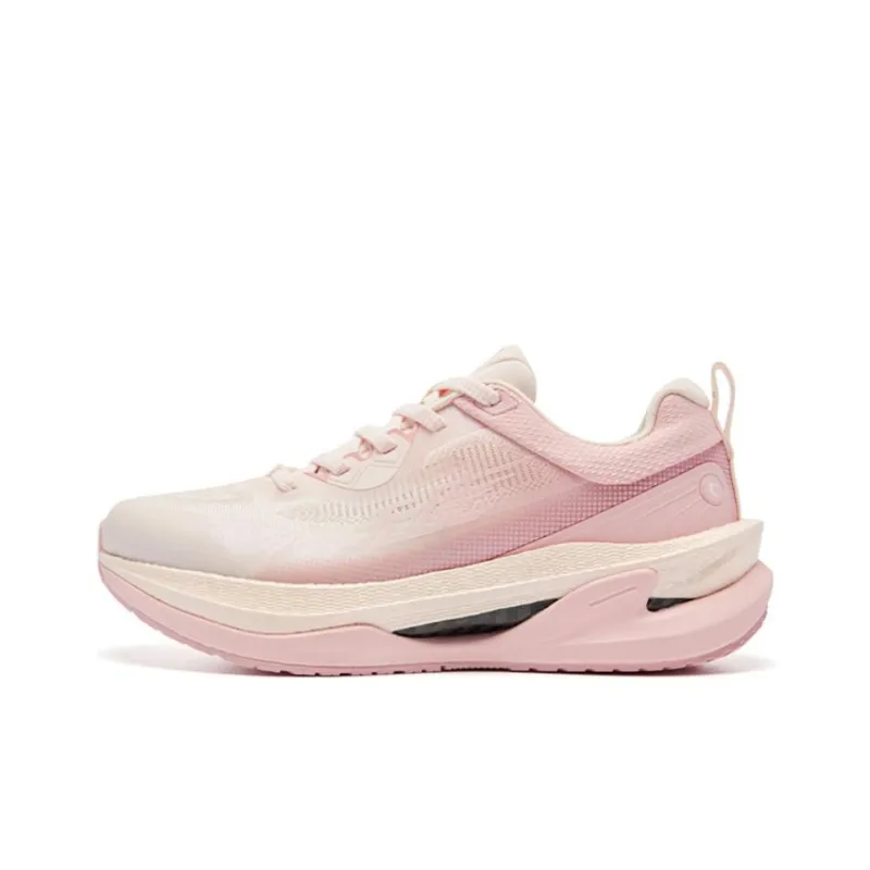 QIAODAN Anti-Slip Wear-Resistant Low-Top Casual Running Shoes Women's Pink-0