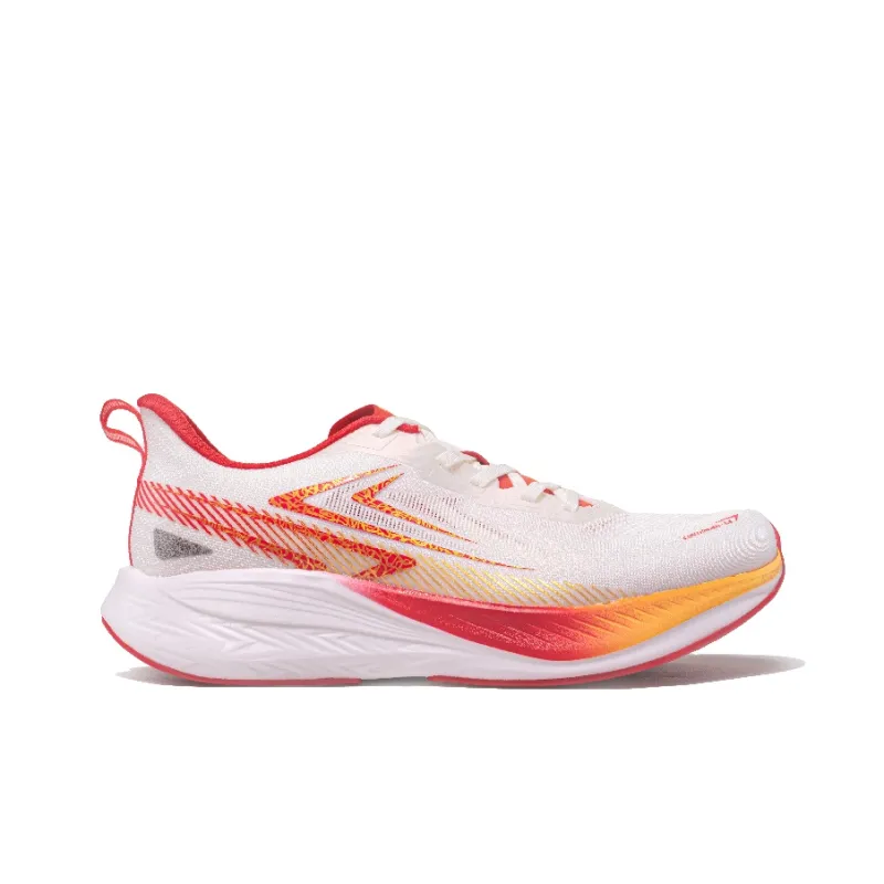 VICTORY LIGHT Durable Cushioning Low Top Casual Running Shoes Unisex White Red-1