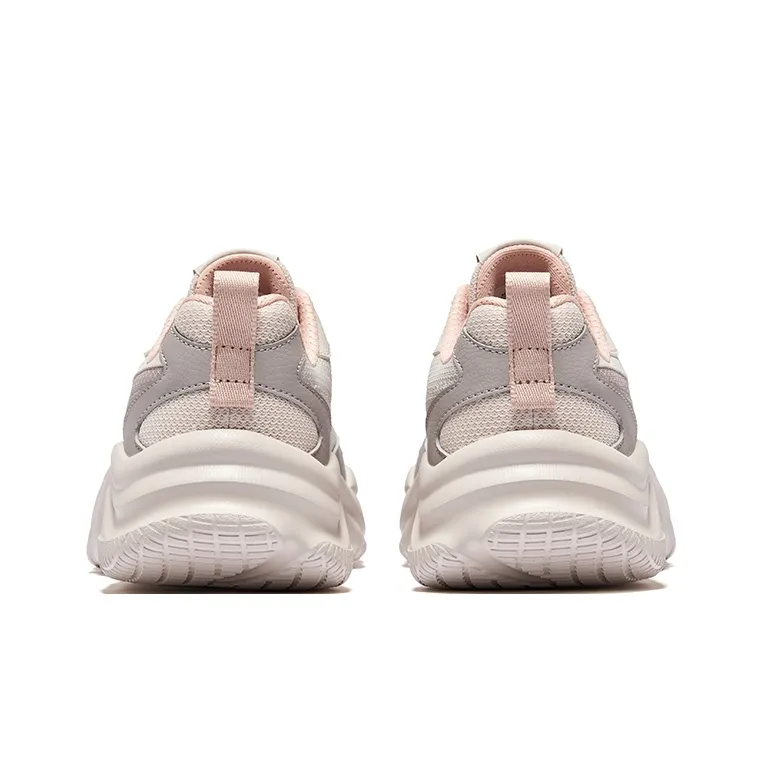 Erke Ci Wu Rebound Wear Resistant Breathable Low Top Ci Wu Women's Microcrystal White Sand Ochre-3
