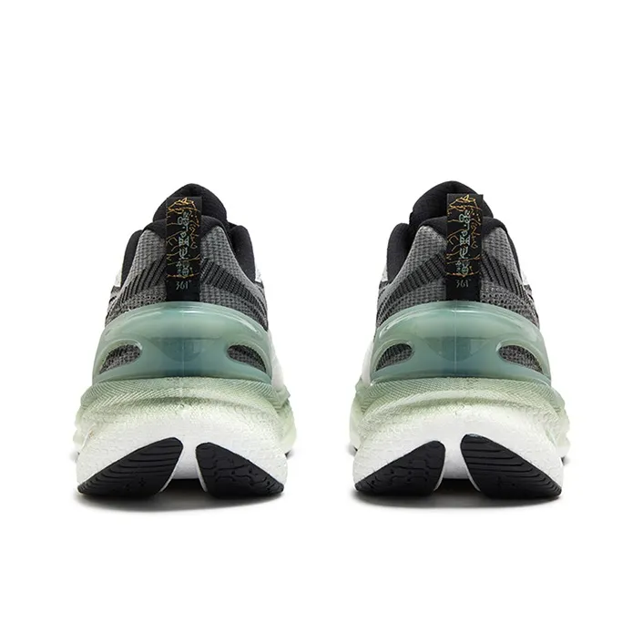 361° Anti-Slip And Wear-Resistant Coverage Low-Top Casual Running Shoes Men's Gray Green-3