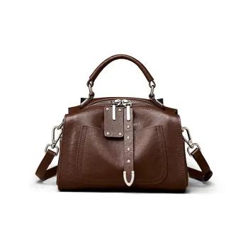 KAISER Top Grain Vegetable Tanned Cow Leather Handbag Regular Women's Brown/Black/Sunset Yellow/Pine Needle Green