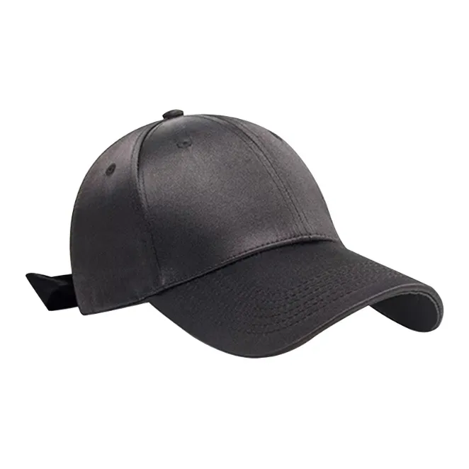 ANNAYA Mercerized Fabric Polyester Baseball Caps Unisex Black Pink-2