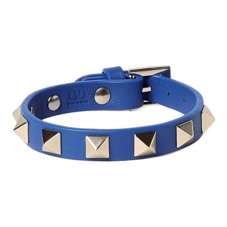 Valentino Calfskin Wristbands Women's Blue-0