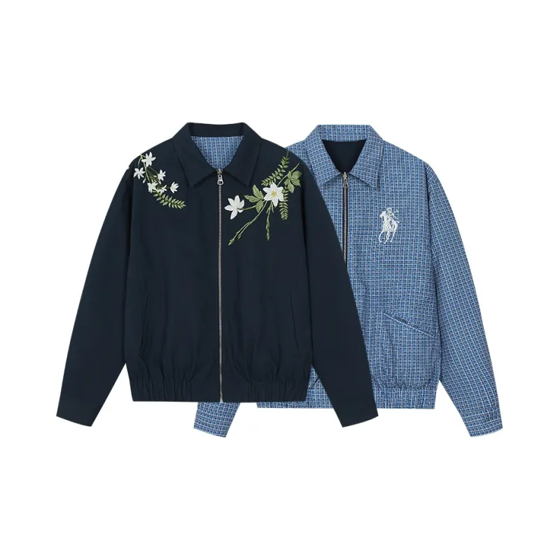 HARSH AND CRUEL Jackets Coats Unisex Navy Blue-2