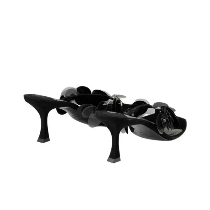 Jimmy Choo Flip Flops 7cm Women's Black-3