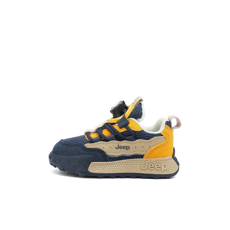 Jeep Abrasion-Resistant Slip-Resistant Cushioning Kids Lifestyle Shoes Dark Blue Orange Kids'-0
