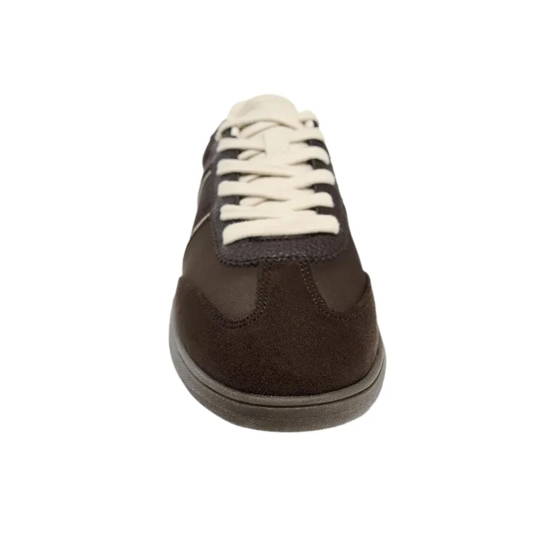 ZARA Low Top Skateboard Shoes Women's Brown-4