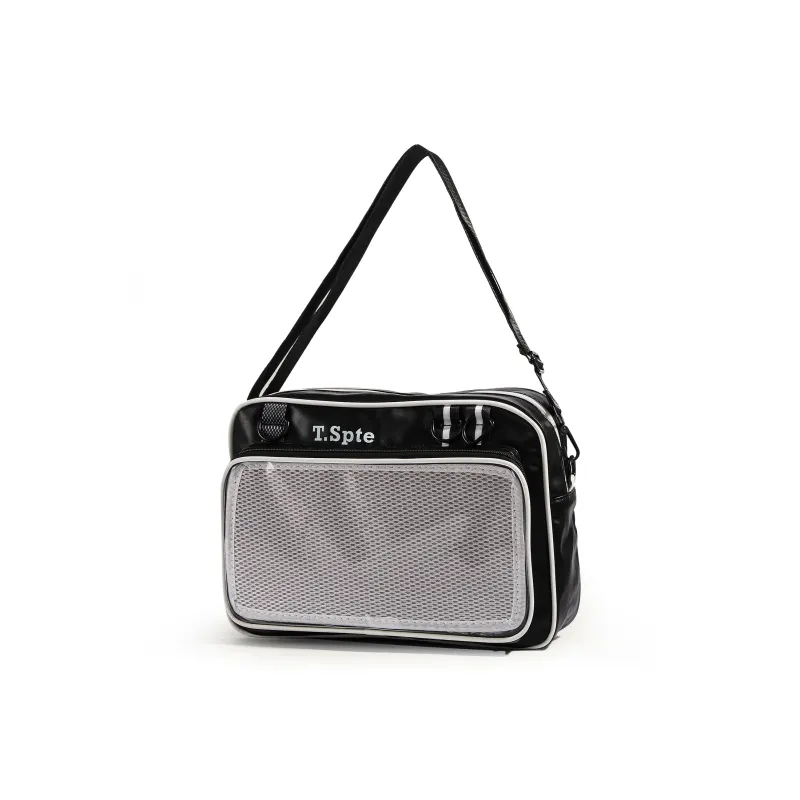 TAKI Color Block Stylish Doll Bag Badge Shoulder Bag, Crossbody Bag Ita Bag Unisex-1