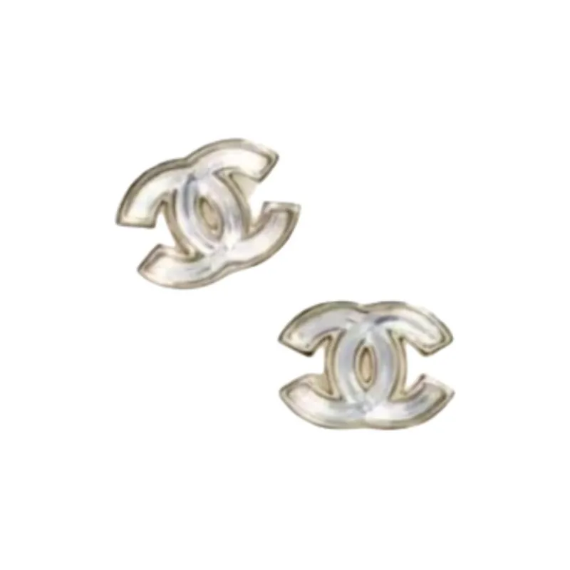 CHANEL   Stud Earrings Unisex Gold-0
