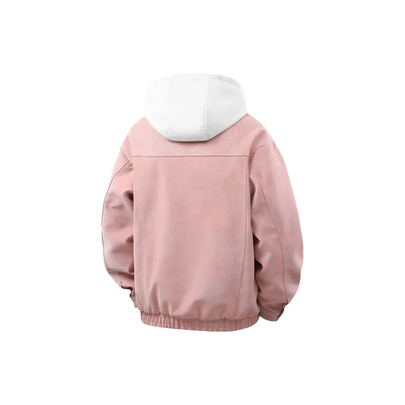 ROBINHOOD Jackets Coats Unisex Pink Black Cap-7