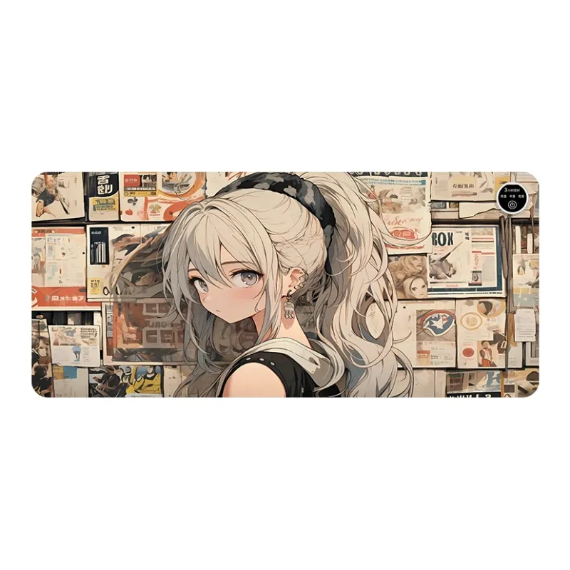 GULAN Newspaper Dimension Girlish Mouse Pad Extra Large Heating Desk SJC860 869 For Students Dormitory Office Writing-9