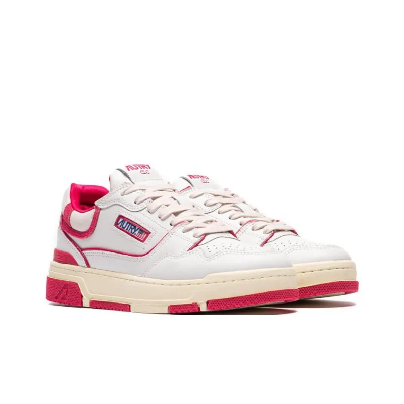 AUTRY Clc Low Top Skateboard Shoes Women's White Red-1