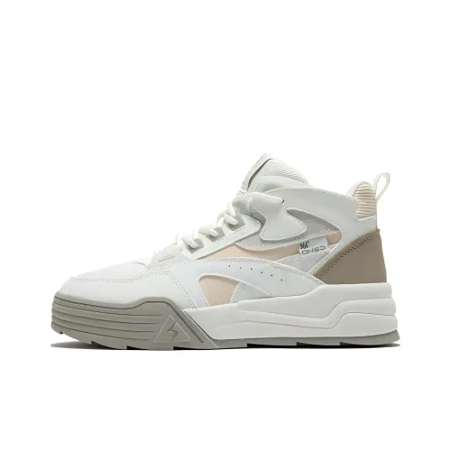 361° Thermal Slip Resistant And Abrasion Resistant High Top Skateboard Shoes Women's Dune White