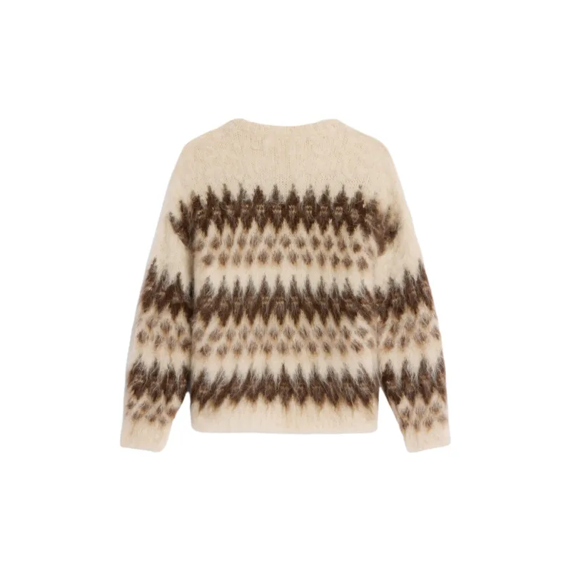 CELINE Crew Neck Sweater In Fair Isle Mohair-1