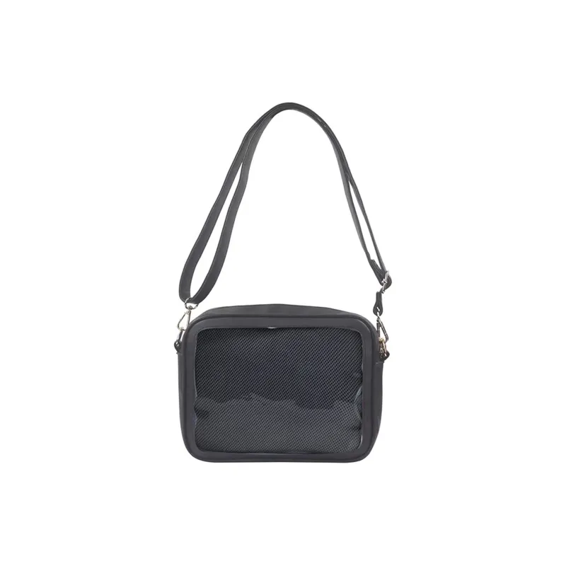 TAKI PU Crossbody Bags Shoulder Bags Medium Size Unisex Black/White/Pink/Purple/Dark Blue/Light Blue-0