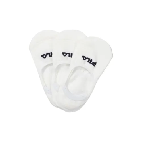 FILA No-Show Socks Unisex 3 Pack White