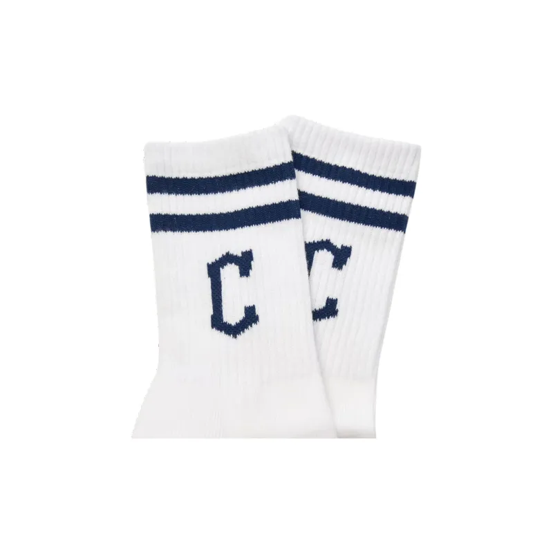 MLB Cleveland Indians Team Mid Calf Socks Unisex 1 Pack Ecru-2